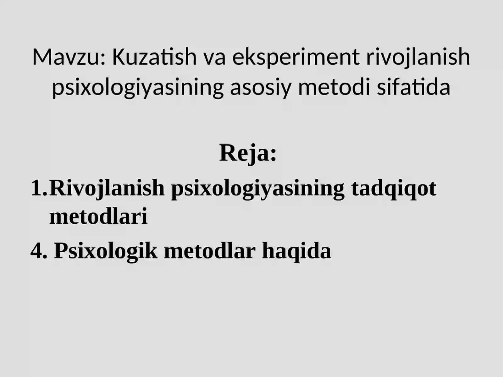 Rivojlanish psixologiyasi va Pedagogik psixologiyasi slaydi 2