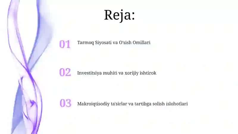 Makroiqtisodiy ta'sirlar va tartibga solish islohotlari 2