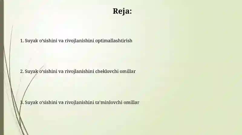 Suyaklarning o'sishi va rivojlanishiga ta'sir etuvchi omillar 2