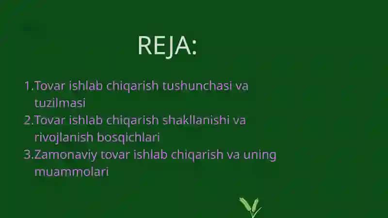Tovar ishlab chiqarishning vujudga kelishi va rivojlanishi sabablari 2
