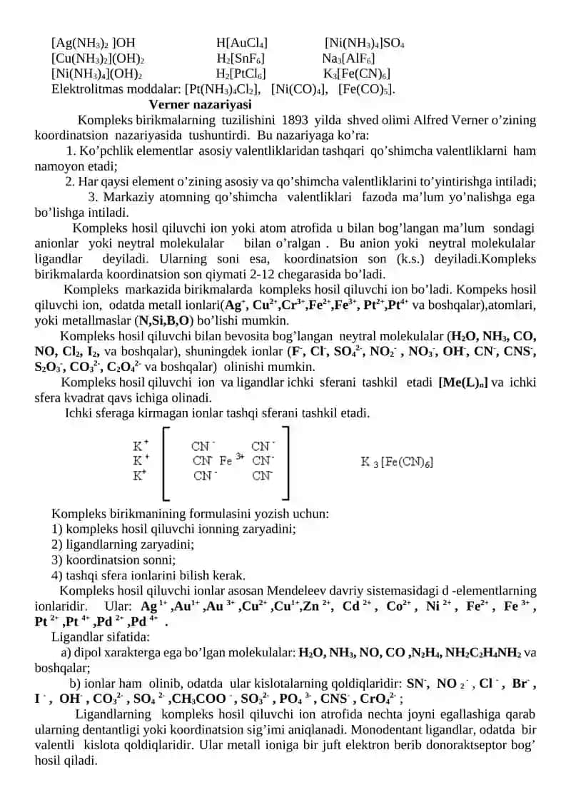 Kompleks birikmalar 2