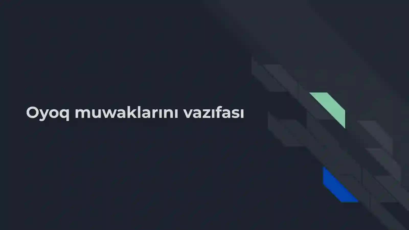 Oyoq muwaklarını vazıfası 2