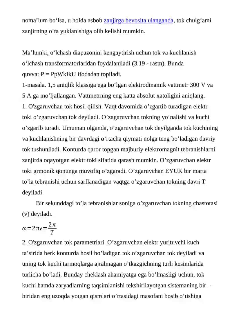 O'ZGARUVCHAN TOK ZANJIRIDA QUVVATNI O‘LCHASH 2