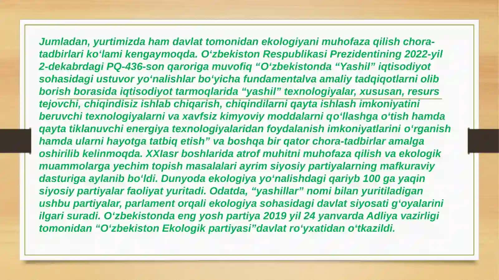 Ekologik muammolar va ularni hal qilish usullari 2