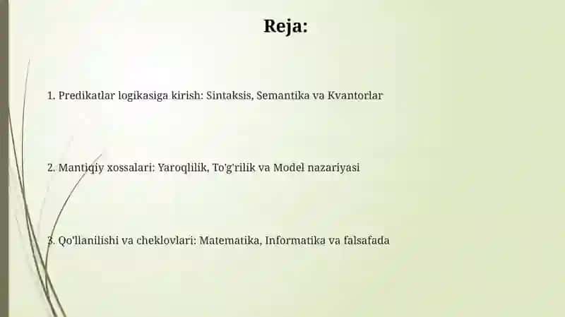 Predikatlar mantig'i 2