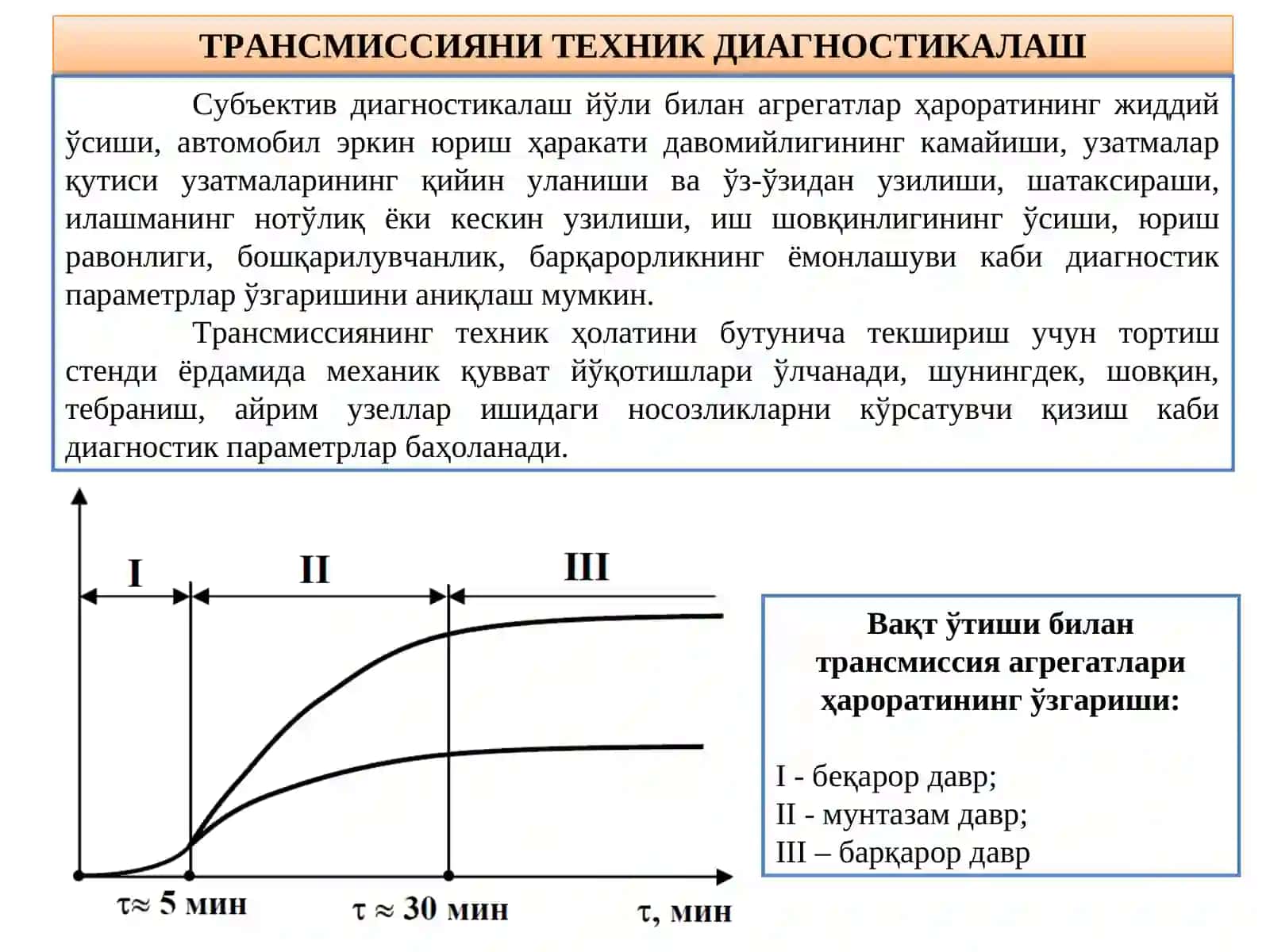 Юриш қисмини диагностикалаш 2