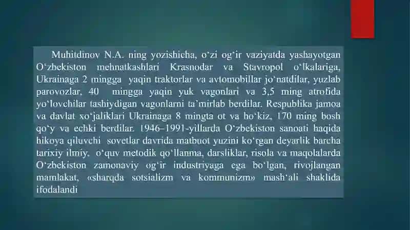 XX asrning 50 – 70 – yillarida O’zbekiston iqtisodiy hayoti 2