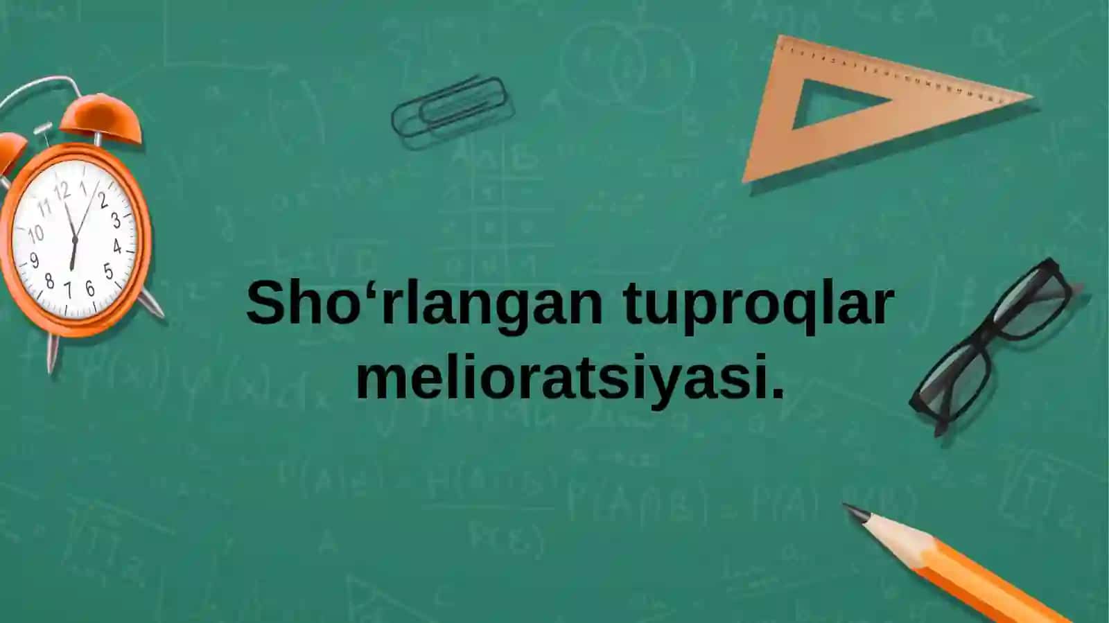 Tuproq melioratsiyasi va gidrologiyasi 2