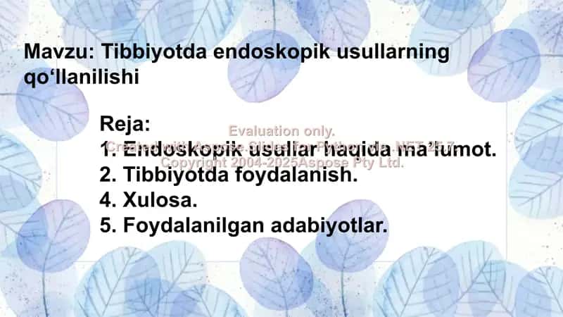 Endoskopik usullarning qo‘llanilishi 2