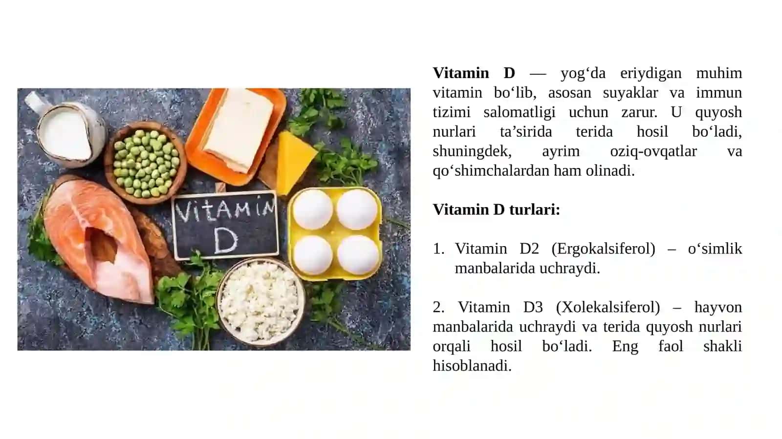 Vitamin D va K qipervaqi funksiyasi 2
