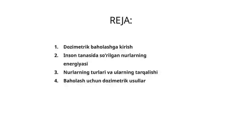 Yutilgan nurlar energiyasini dozimetrik baholash 2