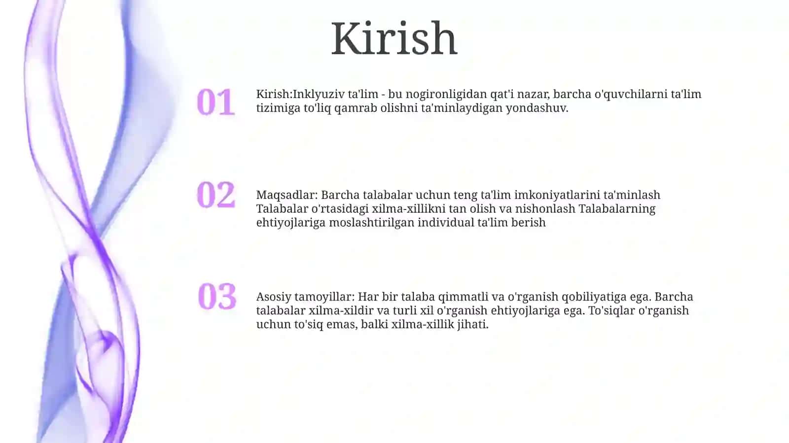 Inklyuziv TaʼLim Kursining Maqsadi Vazifalari Va ObʼEkti Tamoyillari 2