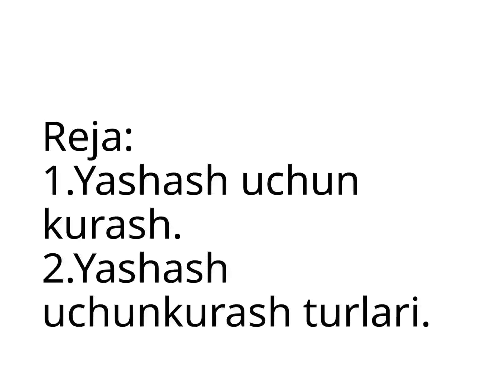 Yashash uchun kurash 2