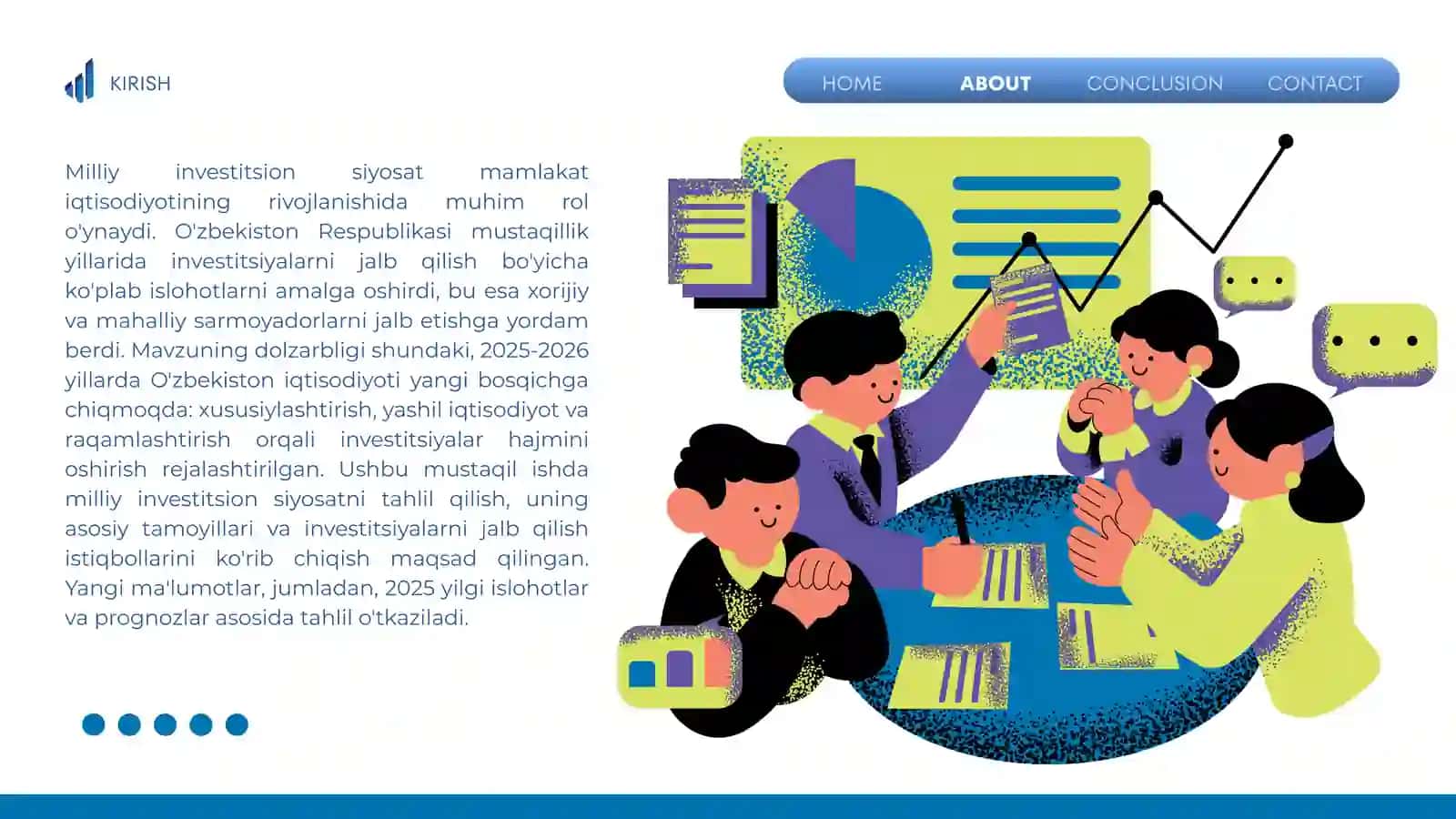 Milliy investitsion siyosat. Milliy iqtisodiyotga investitsiyalarni jalb qilish istiqbollari 2