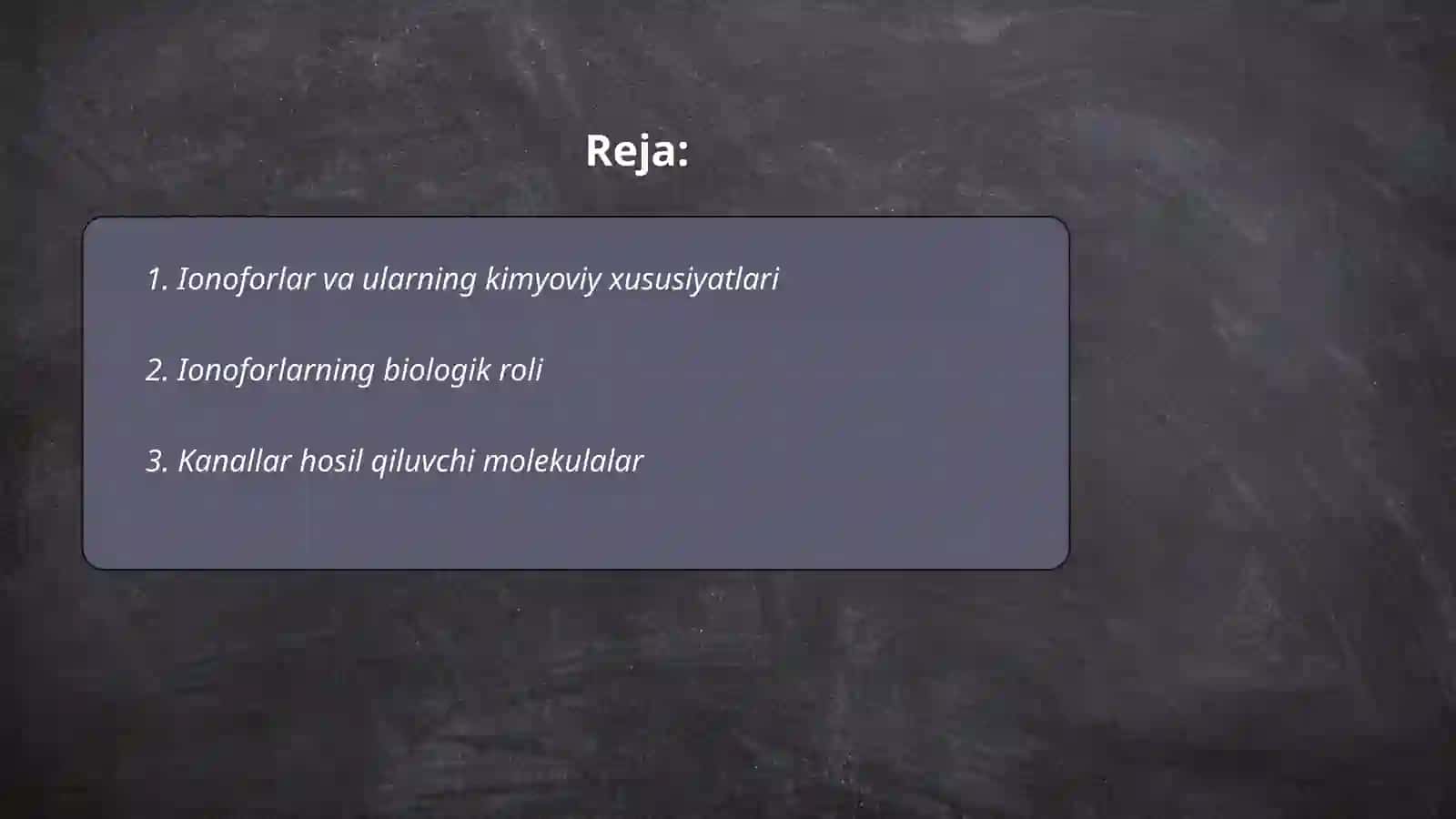 Harakatchan tashuvchilar, ionoforlar va kanal hosil qiluvchilar 2