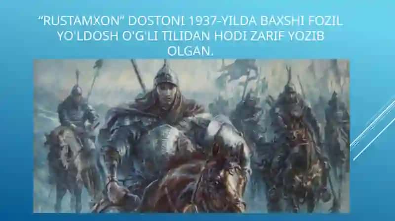 Rustamxon dostonida inversiyaning uslubiy imkoniyatlari 2