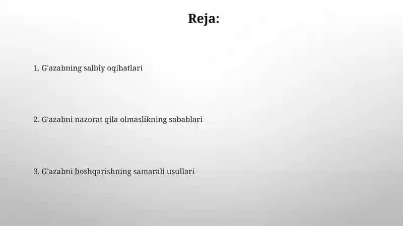 G'azabni Boshqarishning Usullari 2