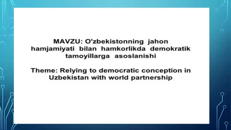Ahmadov ravshanning o’zbekiston tarixi fanidan tayyorlagan prezentatsiyasi 2