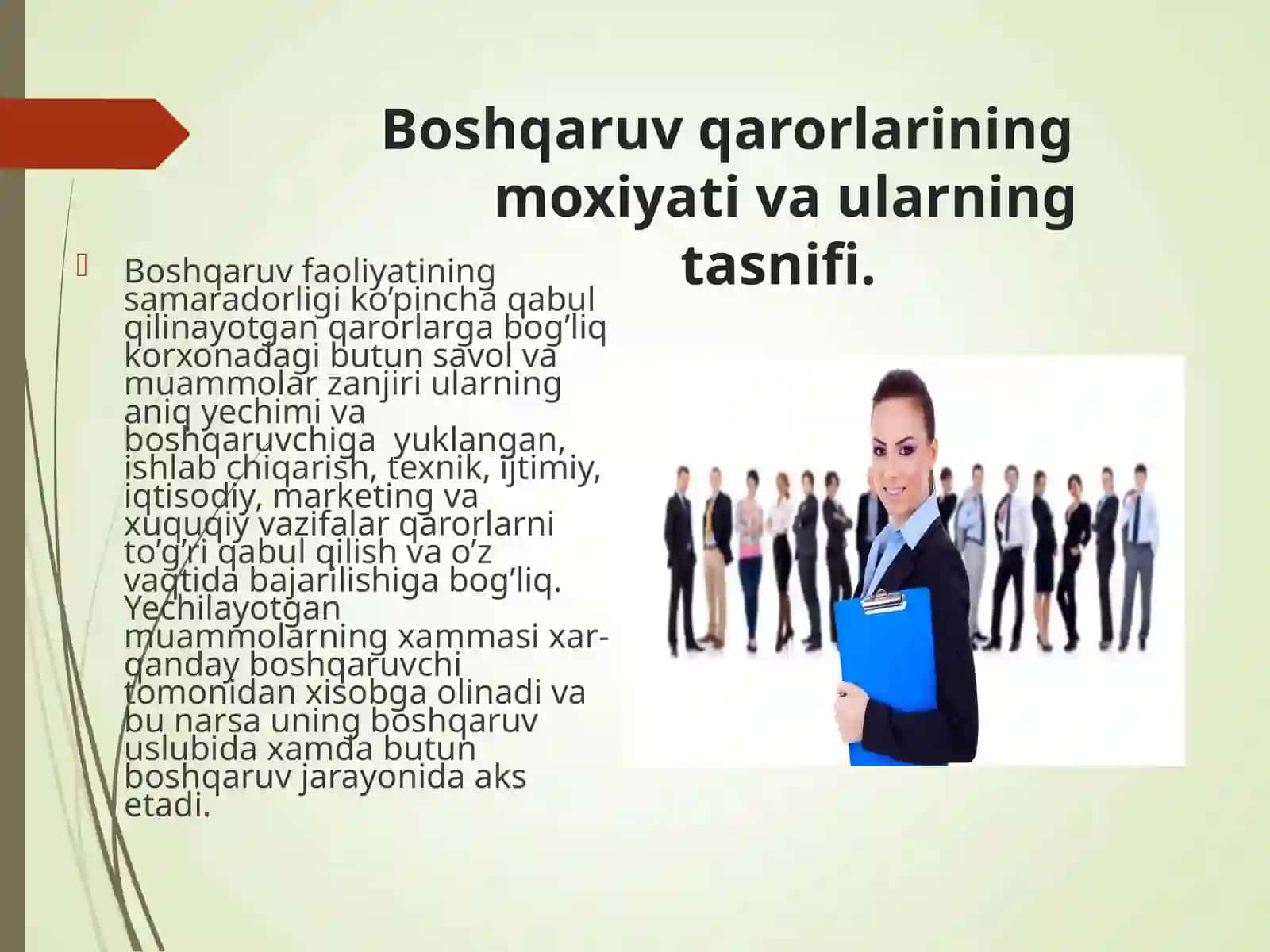 MENЕJMENTDA QAROR QABUL QILISH 2
