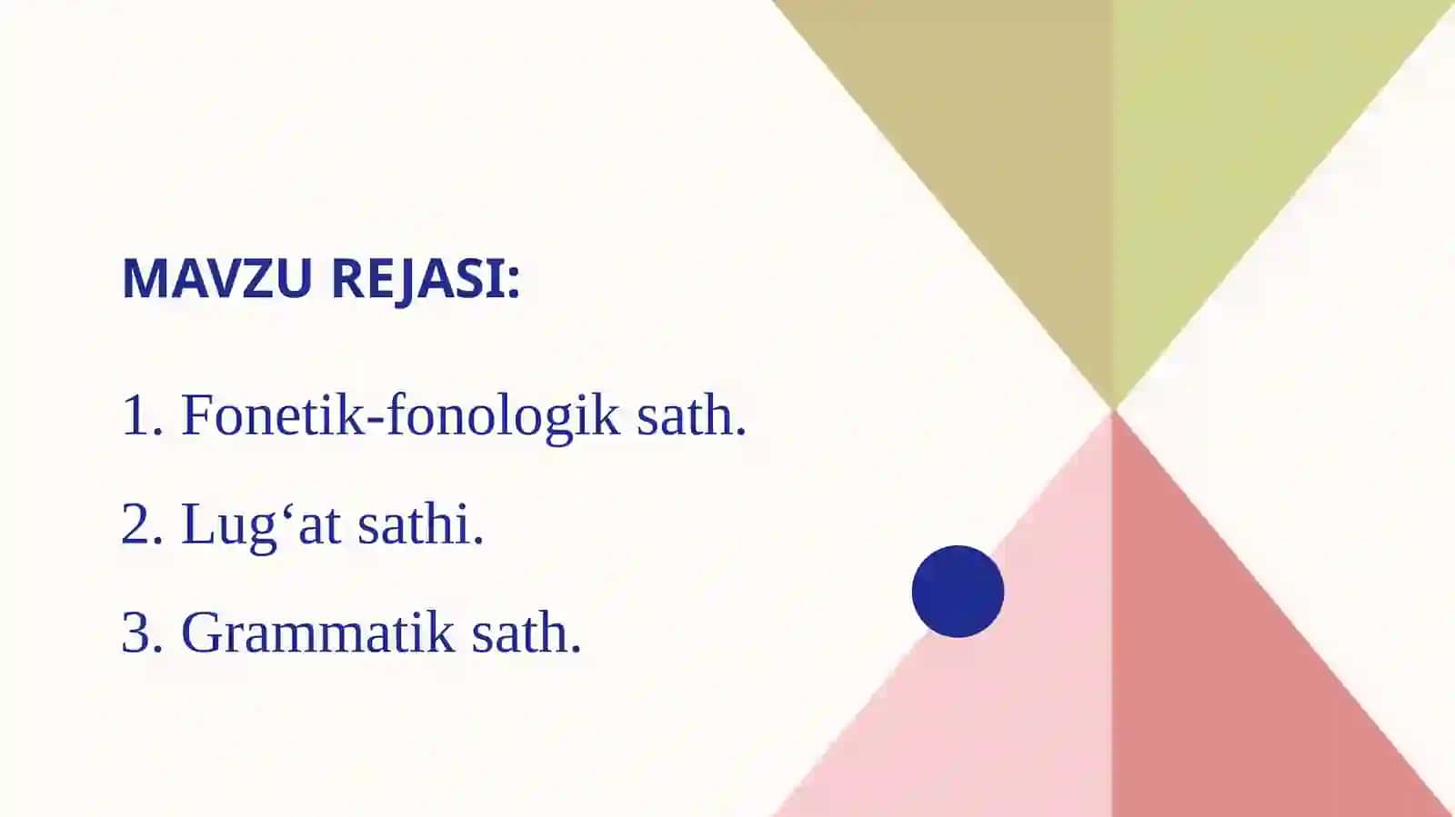 TIL SATHLARI VA SATHLARGA AJRATISH TAMOYILLARI 2