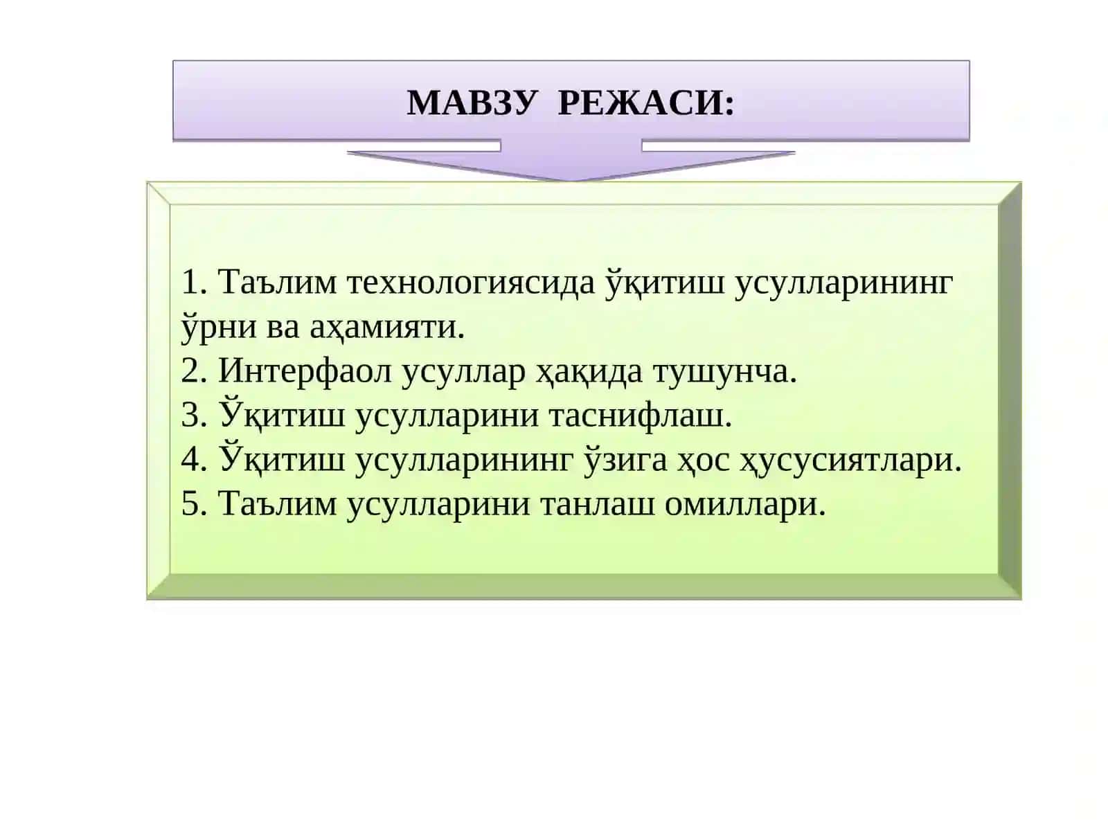 ИНТЕРФАОЛ ТАЪЛИМ МЕТОДЛАРИ 2