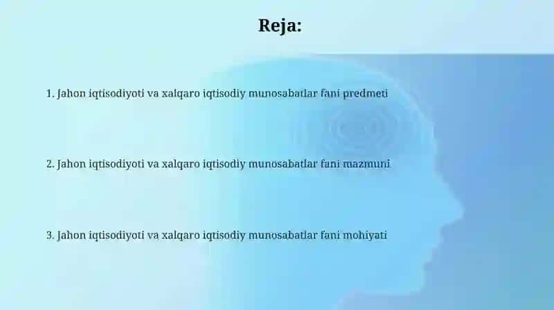 Jahon iqtisodiyoti va xalqaro iqtisodiy munosabatlar 2