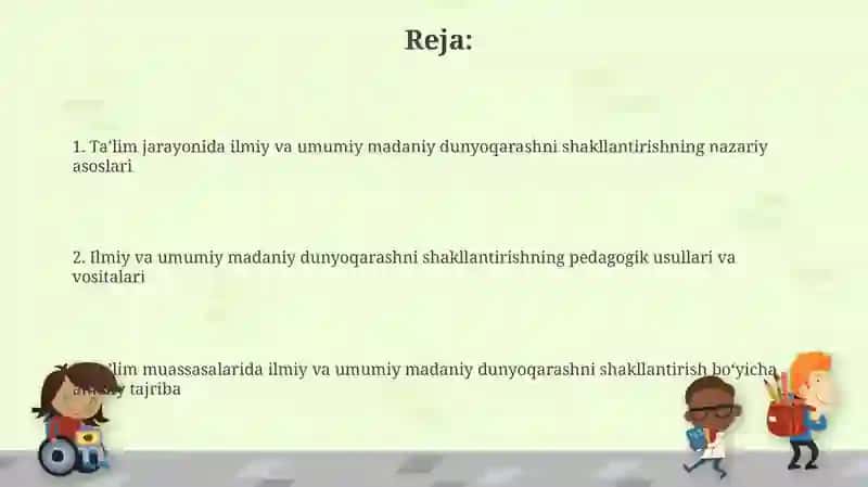 Ilmiy va umummadaniy dunyoqarashni shakllantirish 2