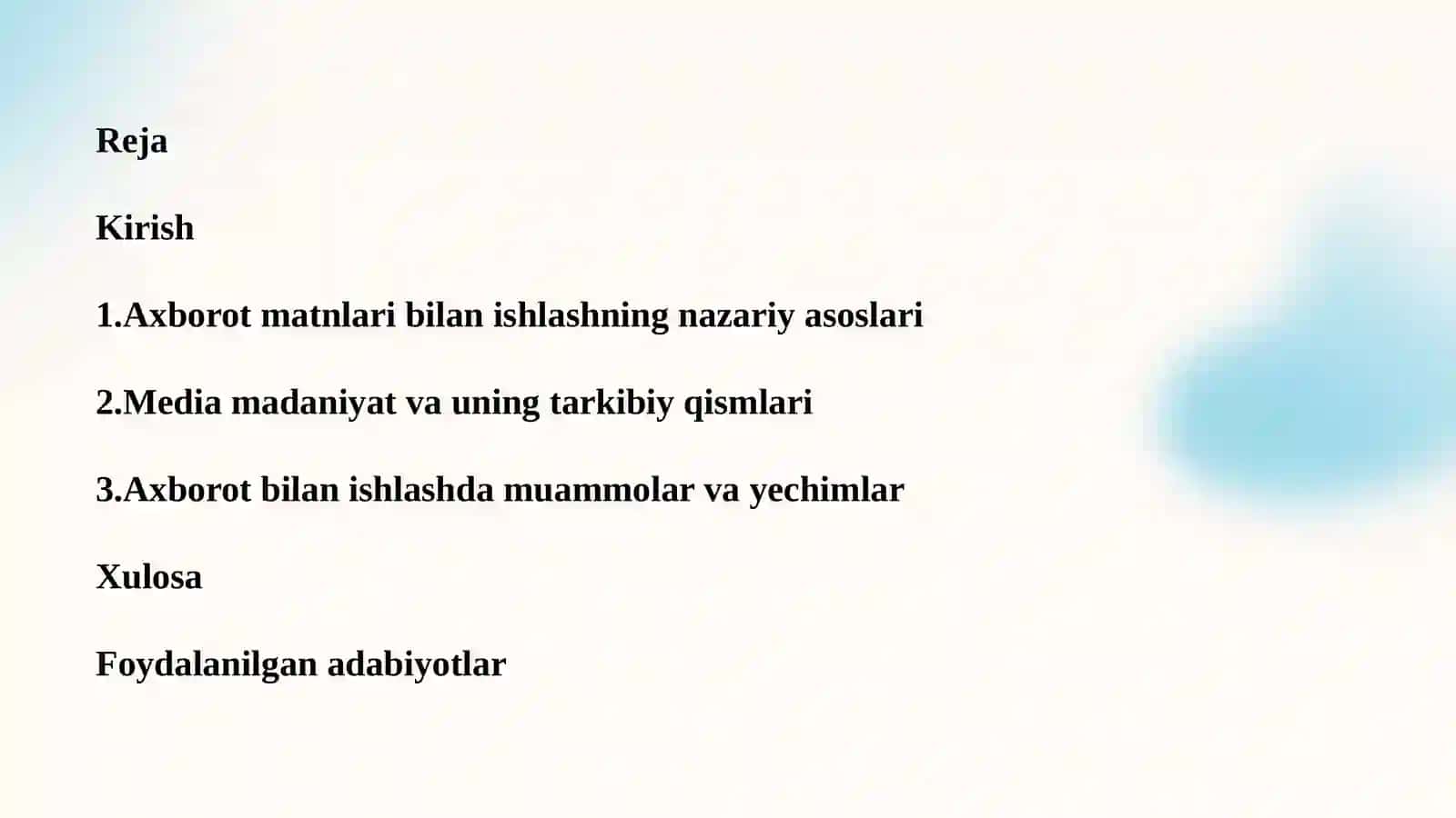Аxborotmatnlar bilan ishlash va mediamadaniyat 2
