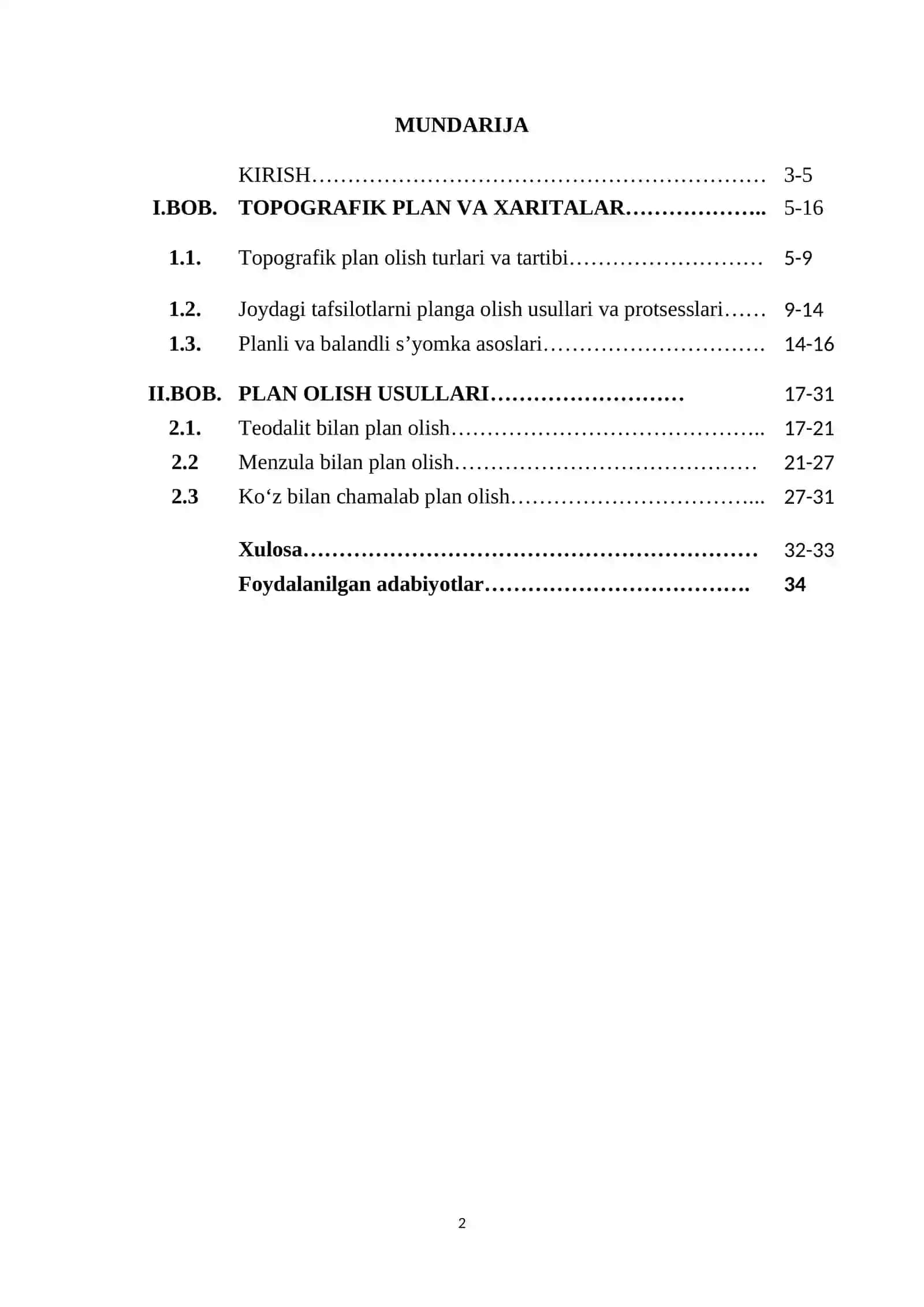 Plan olish haqida tushuncha 2