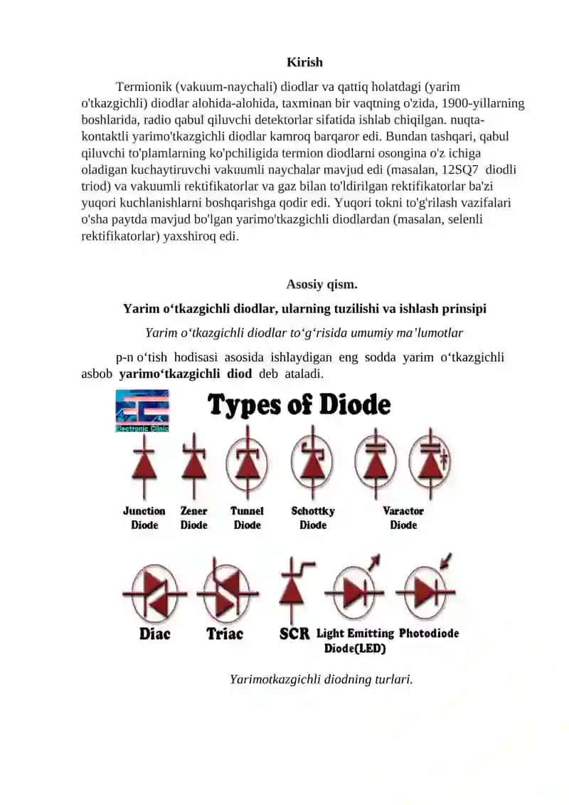 Yarimo’tkazgichli diodlar 2