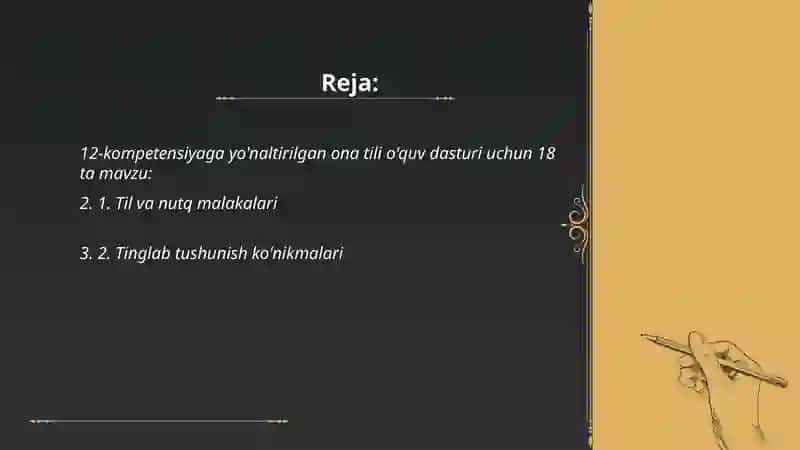 12. Kompetensiyaga ỵo'naltirilgan ona tili o'quv dasturi 2