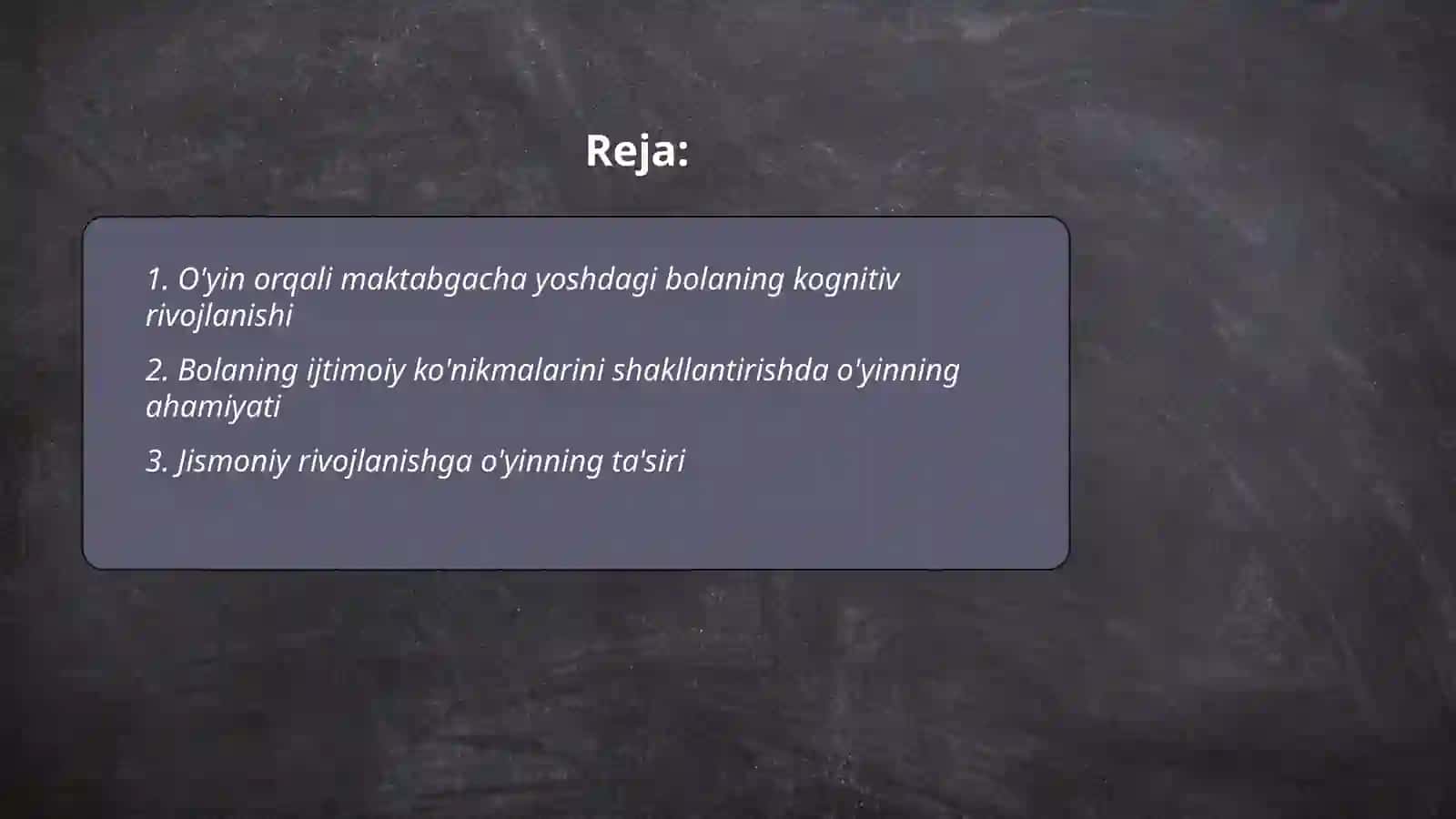 Maktabgacha yoshdagi bolaning rivojlanishida o'yining ro'li 2