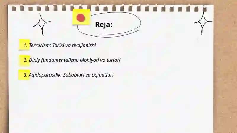 Terrorizm fundamentalizm va aqidaparastlik tushunchalari 2