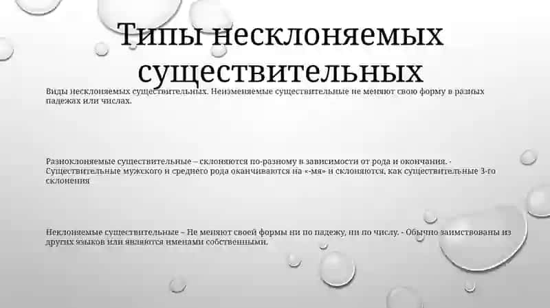 Разносклоняемые И Несклоняемые Имена Существительное 2
