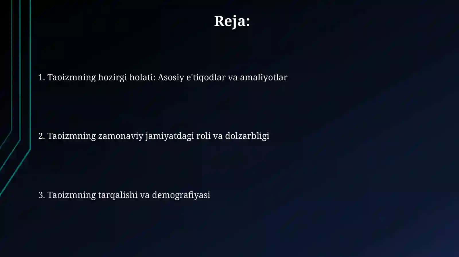 Daosizmning hozirgi holati 2
