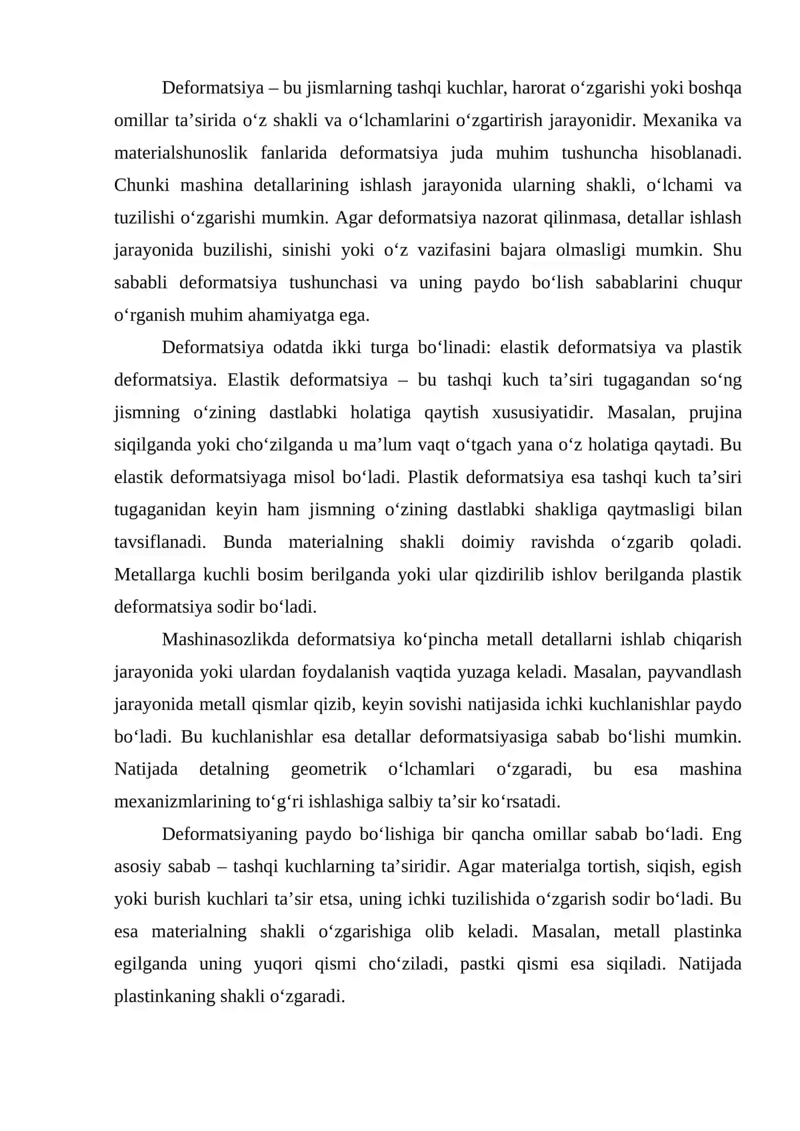 DEFORMASIYANI YO‘QOTISHNING MEXANIK USULLARI 2