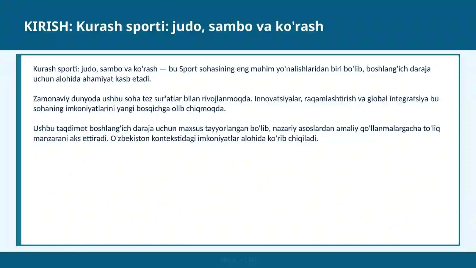 Kurash sporti: judo, sambo va ko'rash 2