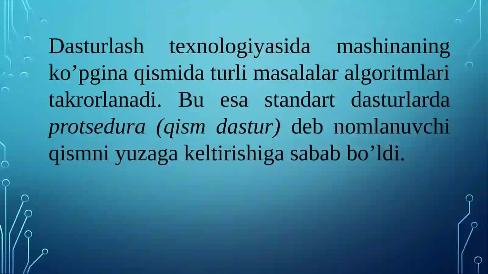 Obyektga yo‘naltirilgan dasturlash asosi 2