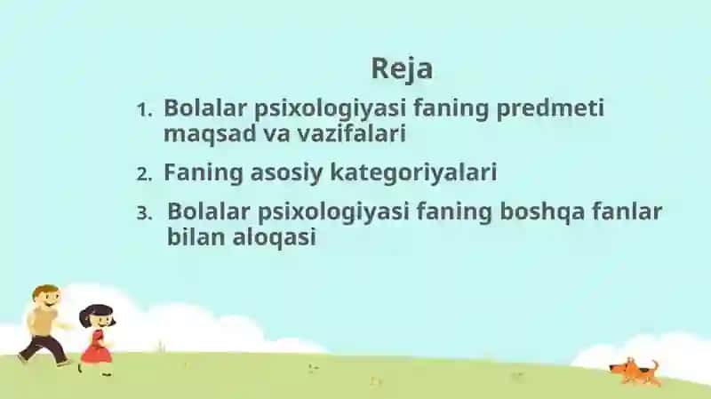 Bolalar psixologiyasi fanining maqsadlari va vazifalari 2
