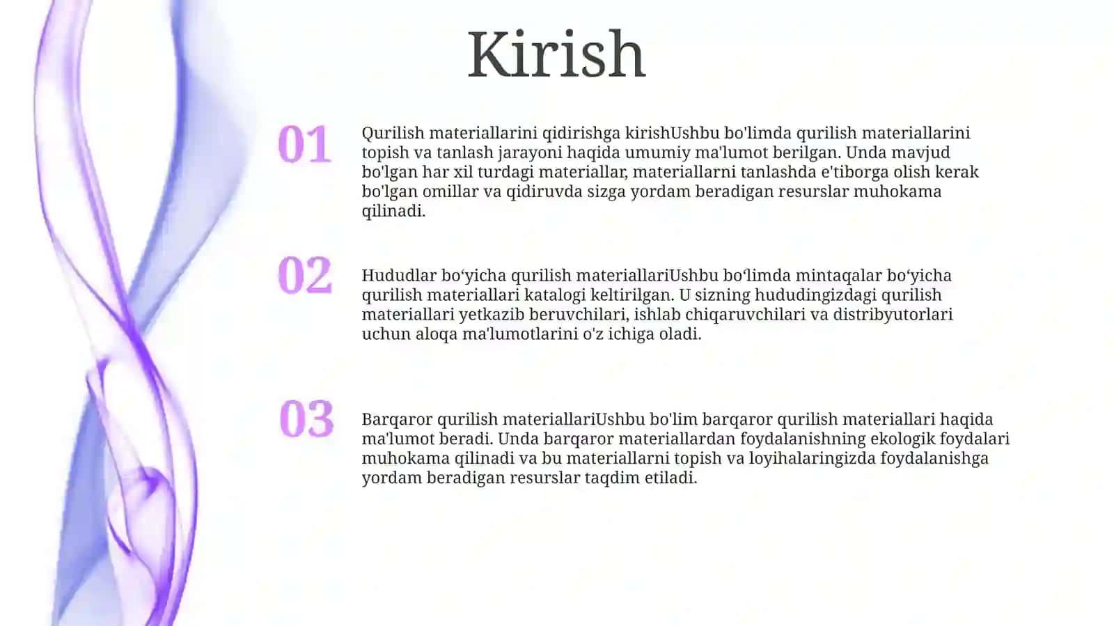 Hududdagi Yo'L Qurilish Materiallarini Qidirish 2