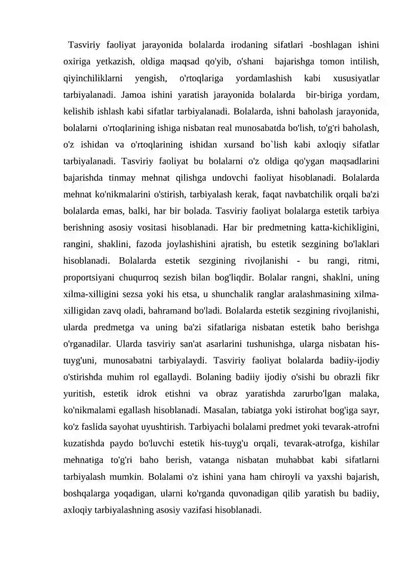 Tasviriy faoliyat metodikasi 2