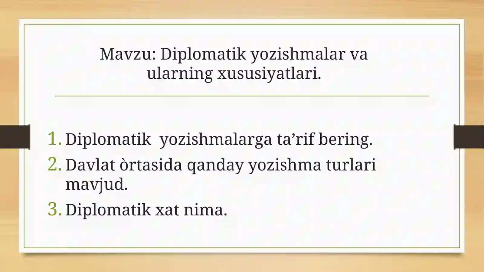 Diplomatik yozishmalar va ularning xususiyatlari 2