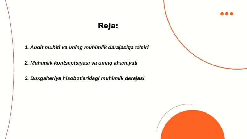 Muhimlik darajasini auditda qo‘llash tartibi 2