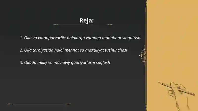 Vatan taraqiyotiga men ham masʼulman: oila jamiyatning poydevori 2