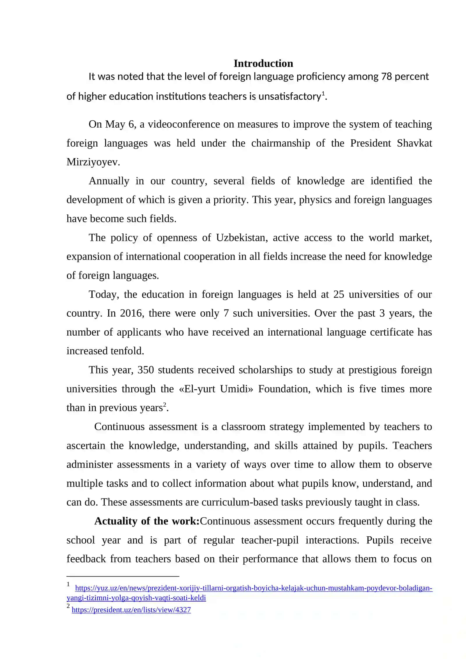 ROLES OF ASSESSMENT IN LANGUAGE TEACHING TO SECONDARY SCHOOL PUPILS(A2 LEVEL PUPILS) 2
