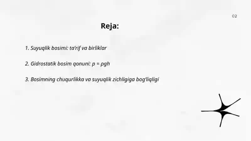 Suyuqlikning tekis devorga va egri sirtga bosim kuchi 2
