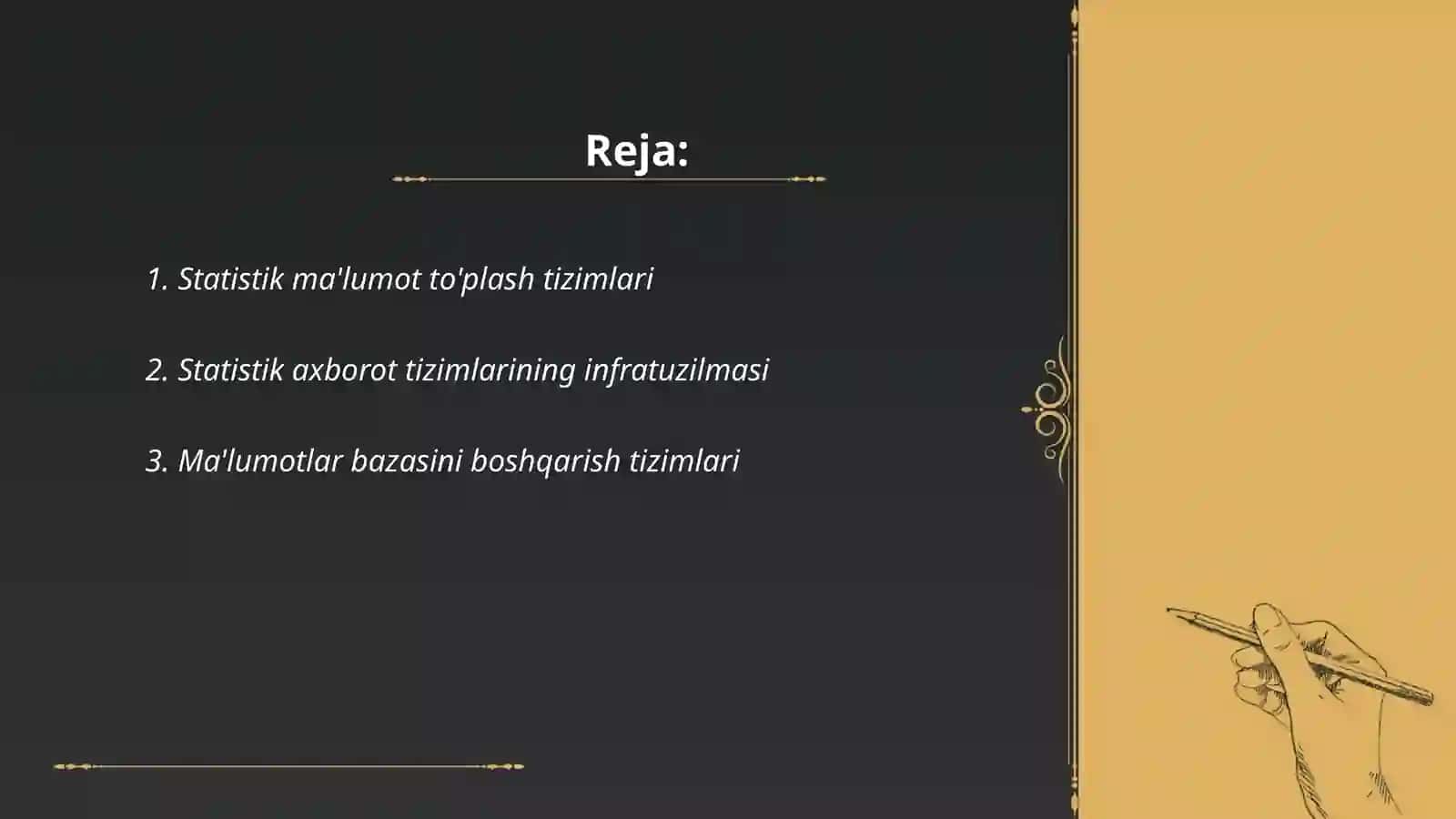 Statistik axborot tizimi 2