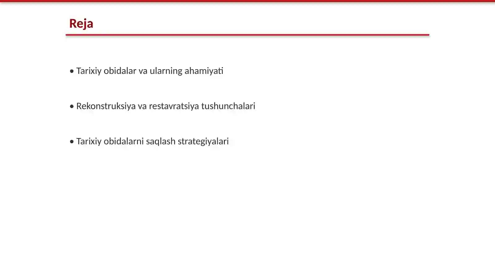 Tarixiy obidalar va me’morial majmualarni rekonstruksiya va restavratsiya ishlari 2