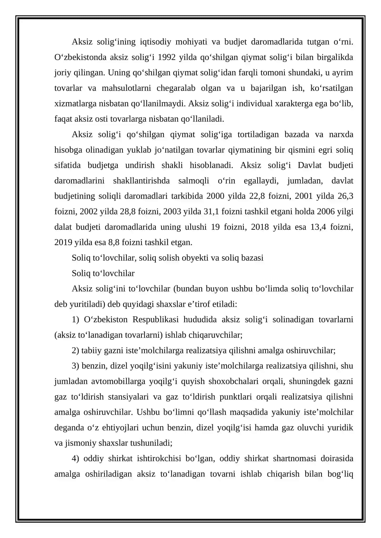 Aksiz solig’i 2