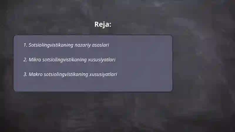 Mikro va makro sotsiolingvistika 2